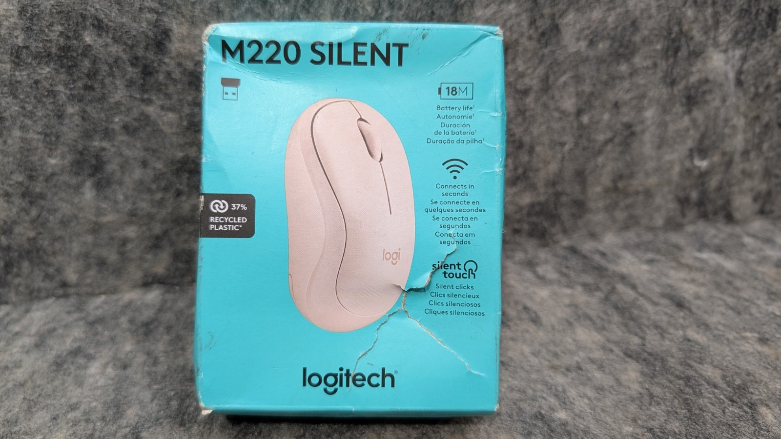 Logitech M220 Silent Wireless Mouse, 2.4 GHz with USB Receiver – Rose 🔥New🔥