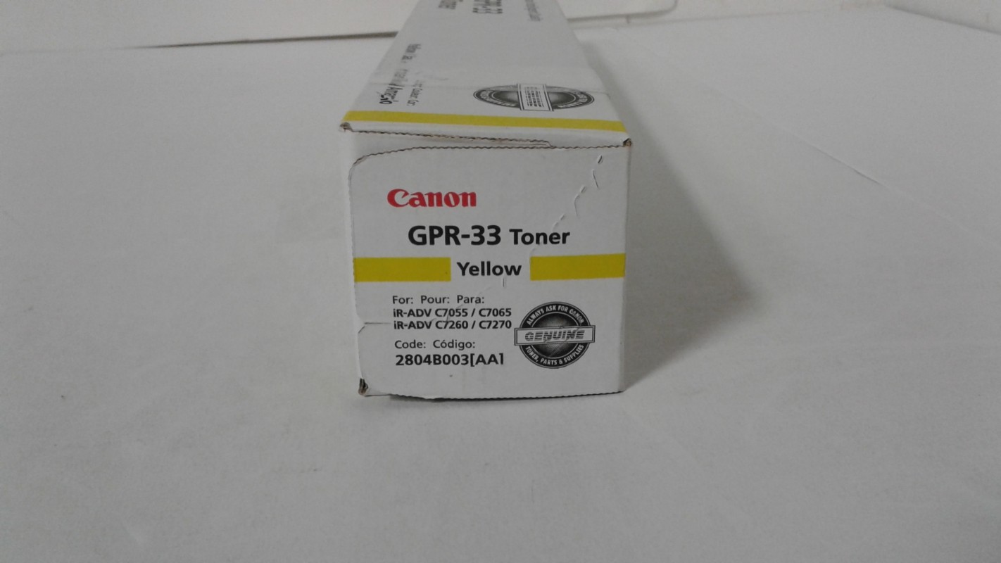 Canon GPR-33 Toner 2804B003, Yellow for Canon IR Advance C7270