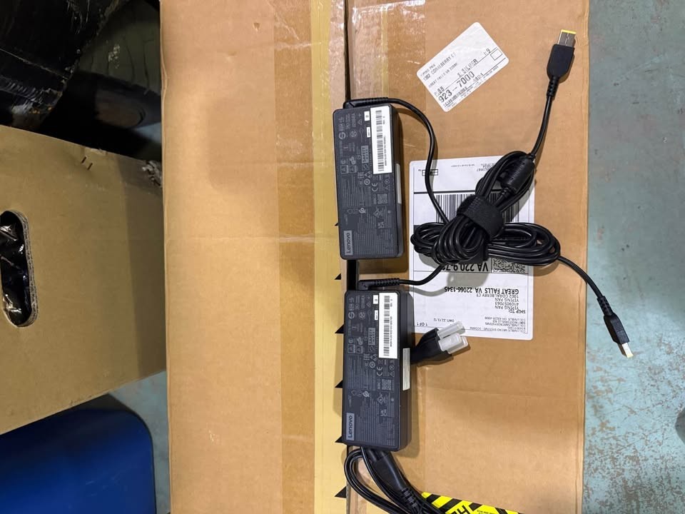 Lot of 35x Lenovo 90W 20V 4.5A Yellow Square Adapters, new Open box, AC Adapter