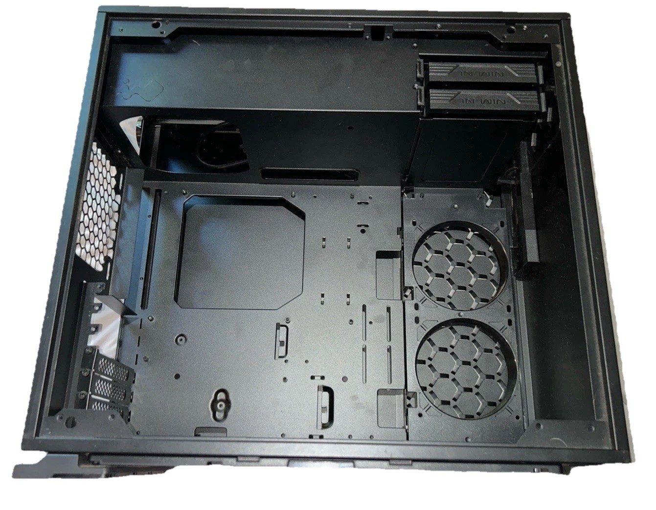 CyberPowerPC C SERIES MicroATX Mid Tower Case Black Tempered Glass USB/Audio
