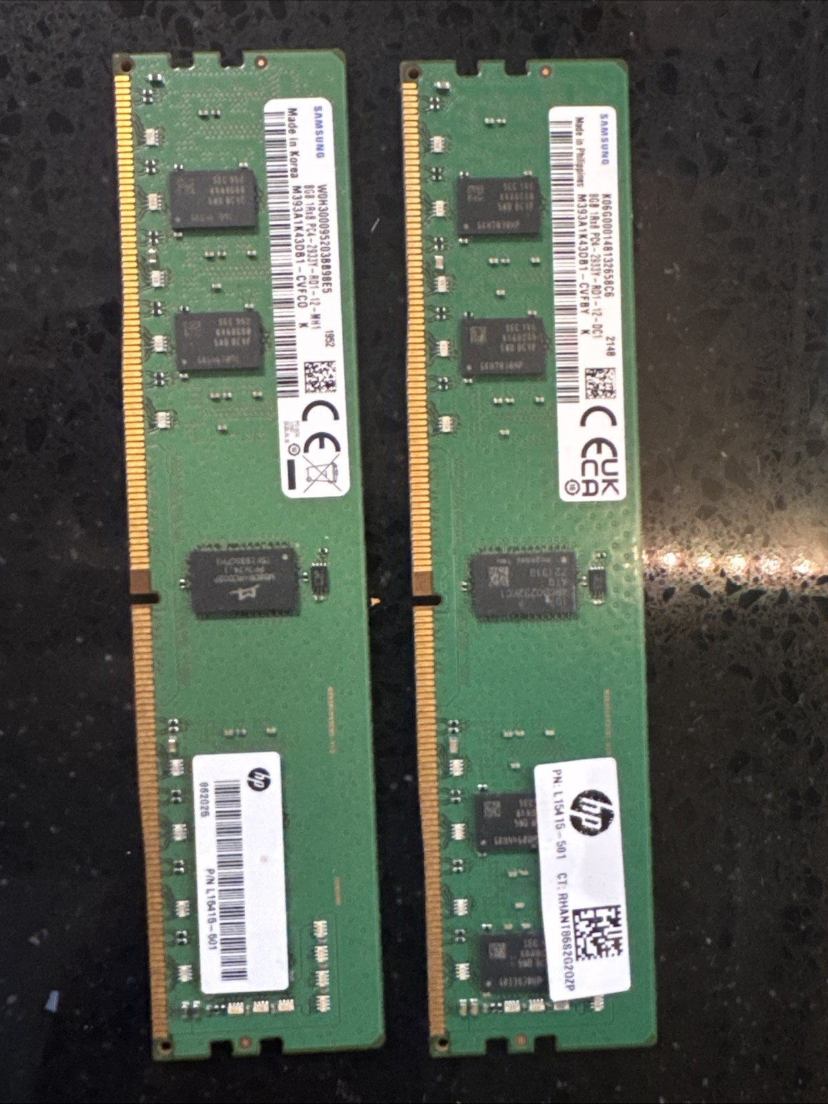 Samsung 16GB — 2 X 8GB 1Rx8 PC4-2933Y- Server Desktop RAM