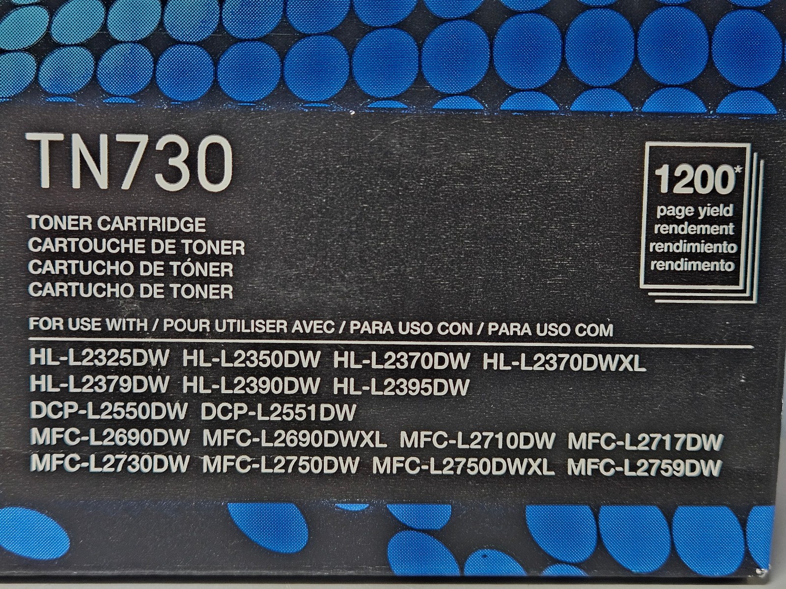 Genuine Brother TN730 Standard Yield Black Toner Cartridge – New & Sealed