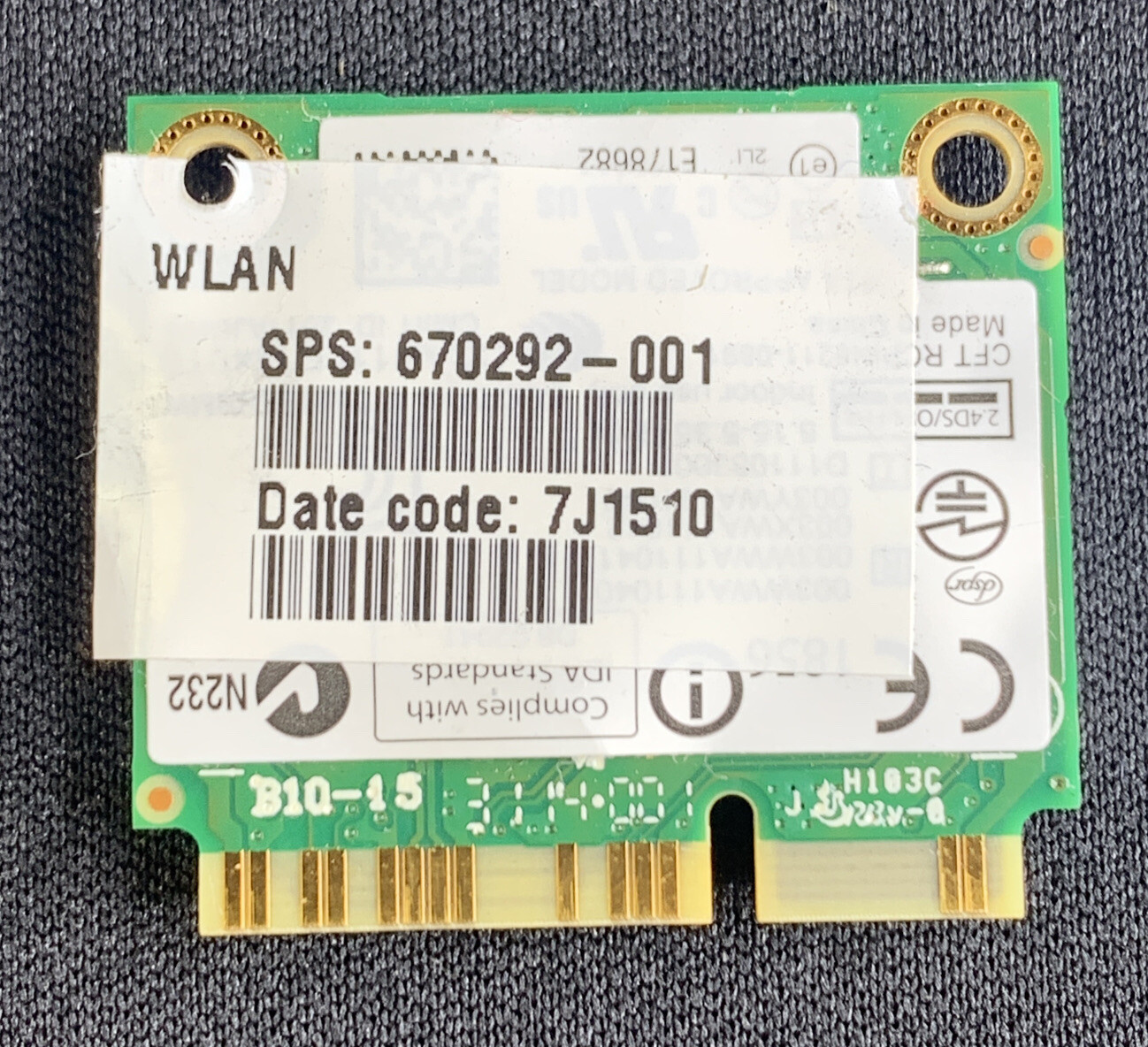 HP OEM 670292-001 Intel Advanced-N 6235 802.11a/b/g/n 6235ANHMW BT 4.0 Half