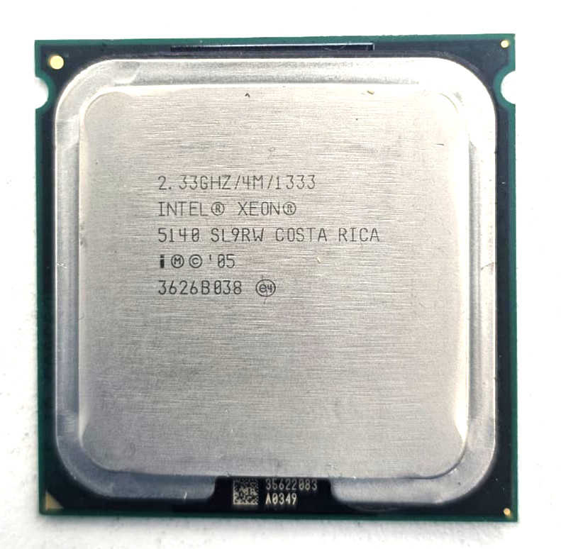 Intel Xeon 5140 Processor SL9RW COSTA RICA 2.33GHz/4M/1333 05-3626B038 Tested.