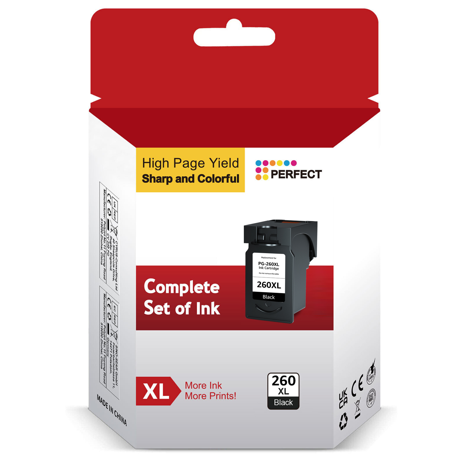 PG-260 XL CL-261 XL Ink Cartridges Replacement For Canon 260 PIXMA TS5320 TS6420