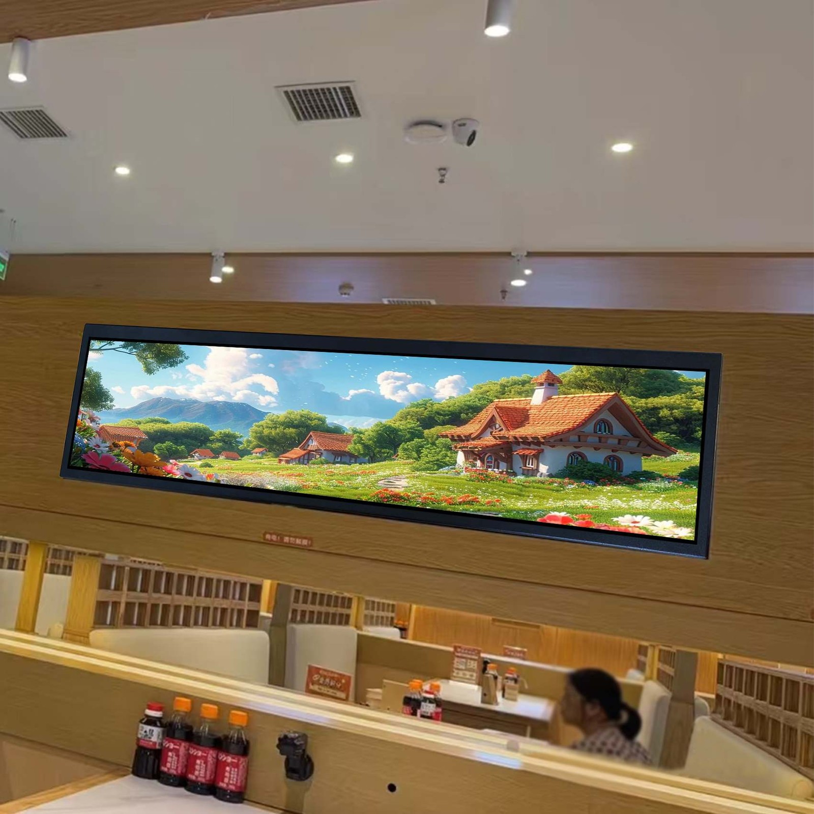 21.3inch 1920×360 LCD Monitor USB2.0 Auto Play Copy Video Rotate Image