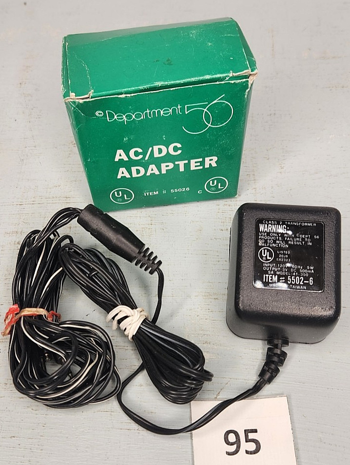 3 OUTPUT MODEL 5502-6 DEPT 56 Class 2 Transformer 12 VAC 500mA Power Supply 95