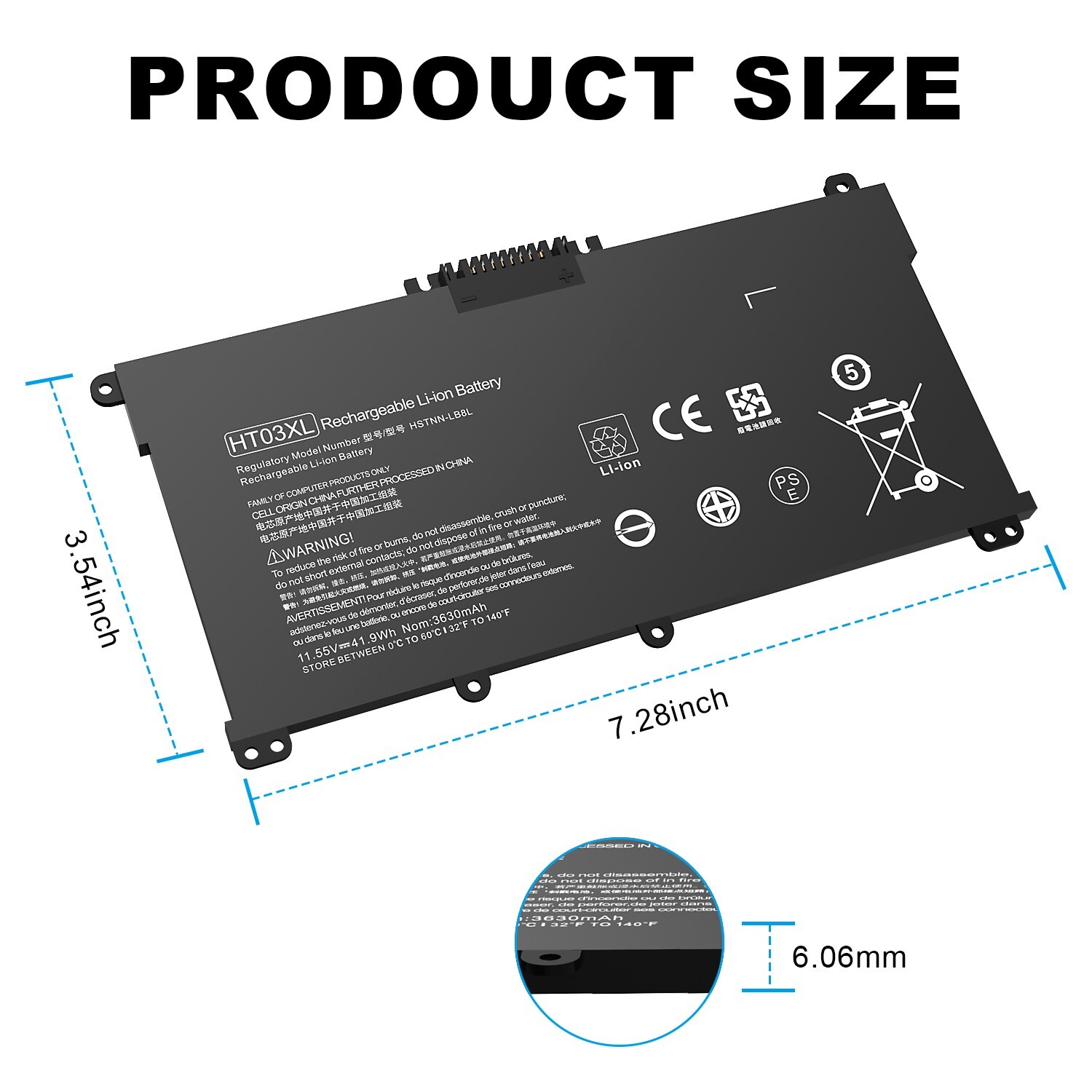 41.9Wh Battery For HP Pavilion 15-CS0079TX 15-CS0080TX 15-CS0081TX 15-CS0082CL