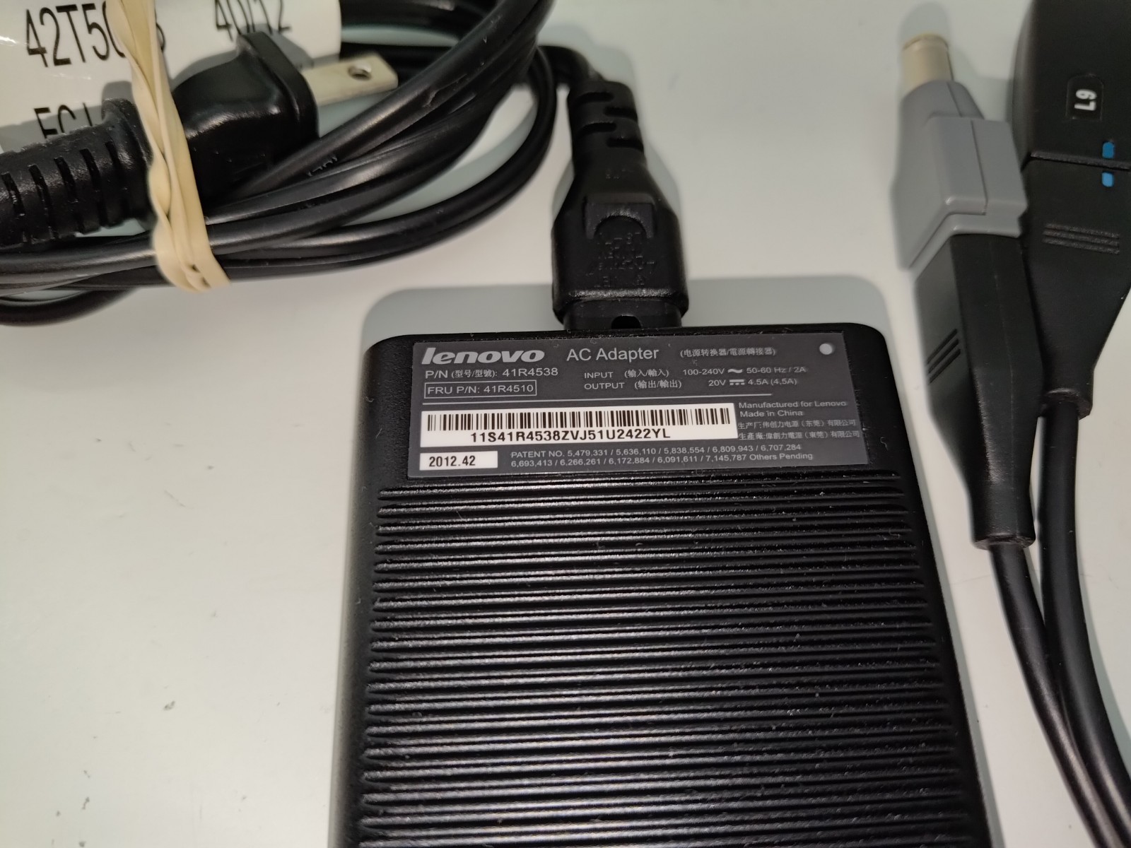 Lenovo 90W Ultra Slim AC/DC Combo Power Adapter & Car Charger 41R4538 20V 4.5A