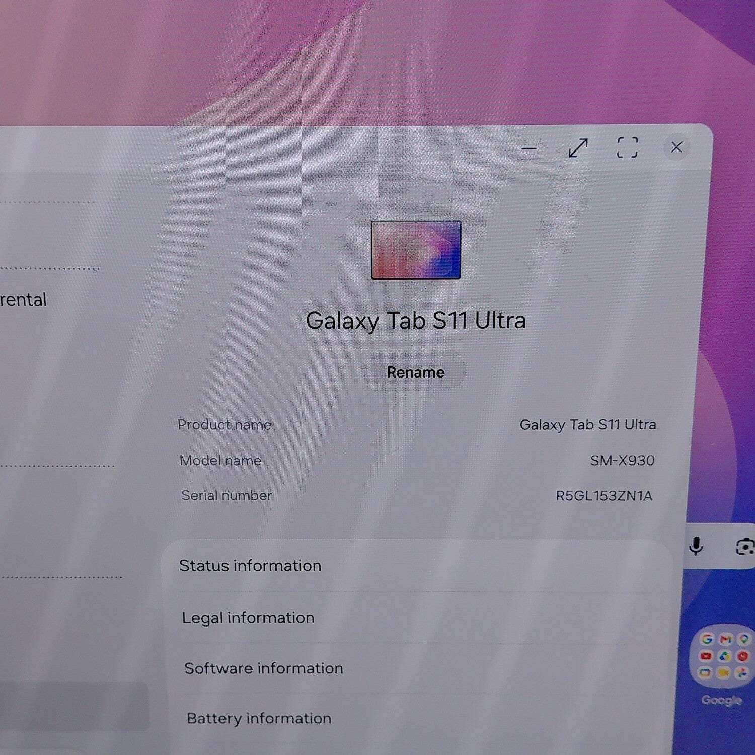 WiFi Only Samsung Galaxy Tab S11 Ultra 14.6″ 1TB Silver SM-X930