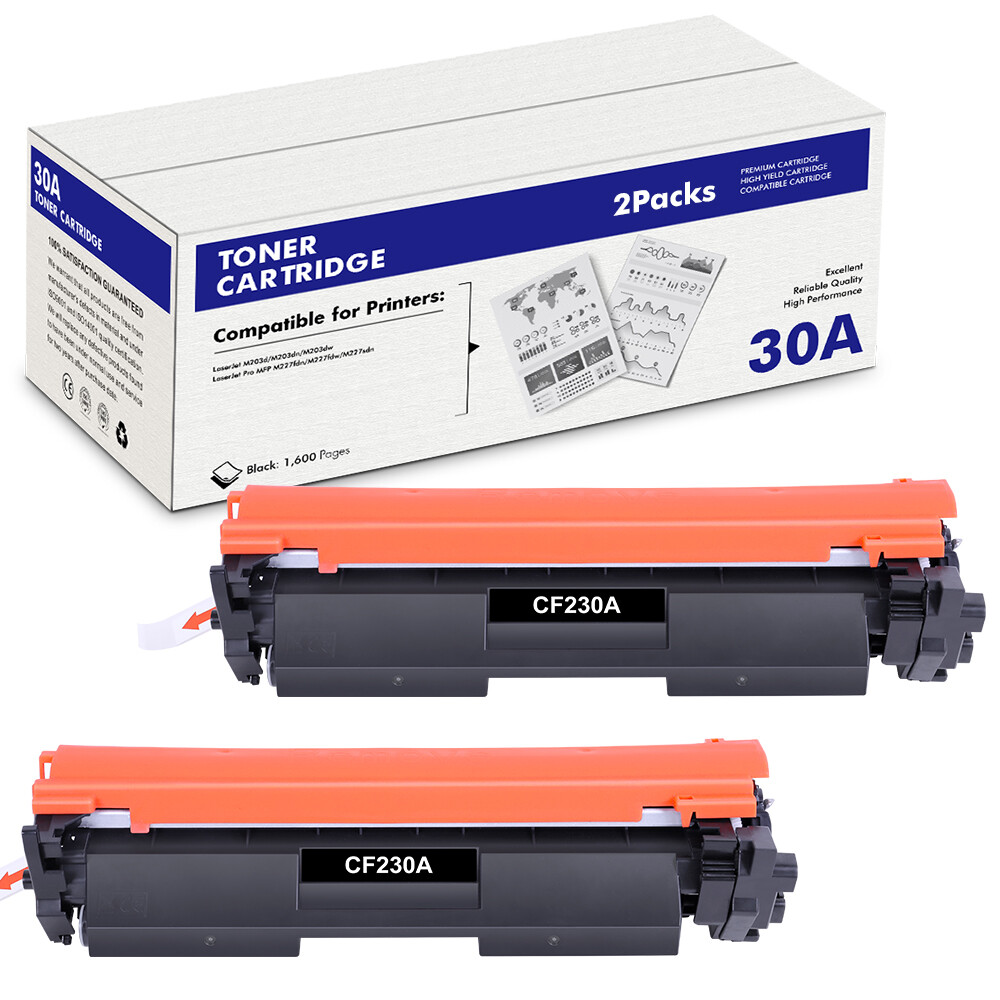 2PK CF230A 30A Toner Cartridge for HP LaserJet Pro M203dw MFP M227fdw M227sdn