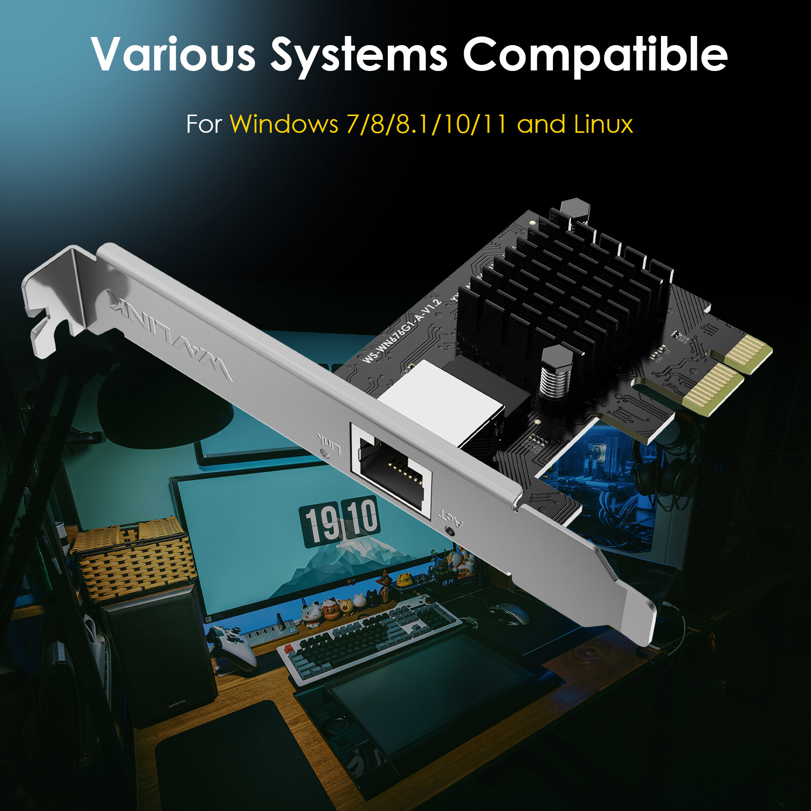 1Gb/2.5Gb/5Gb/10Gb Base-T PCI-e Network Card PCI Express Ethernet Adapter