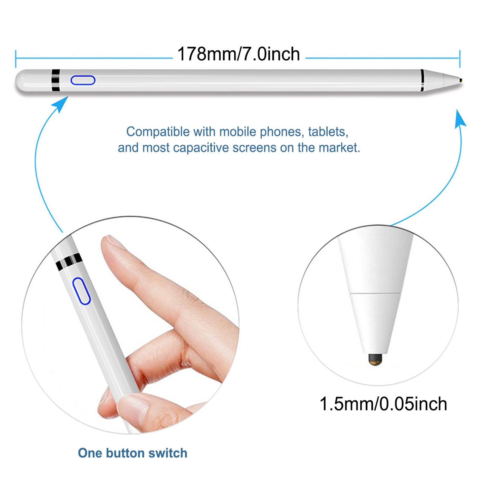 Universal Stylus Pen Pencil for Apple iPad iPhone Android Samsung Tablet / Phone