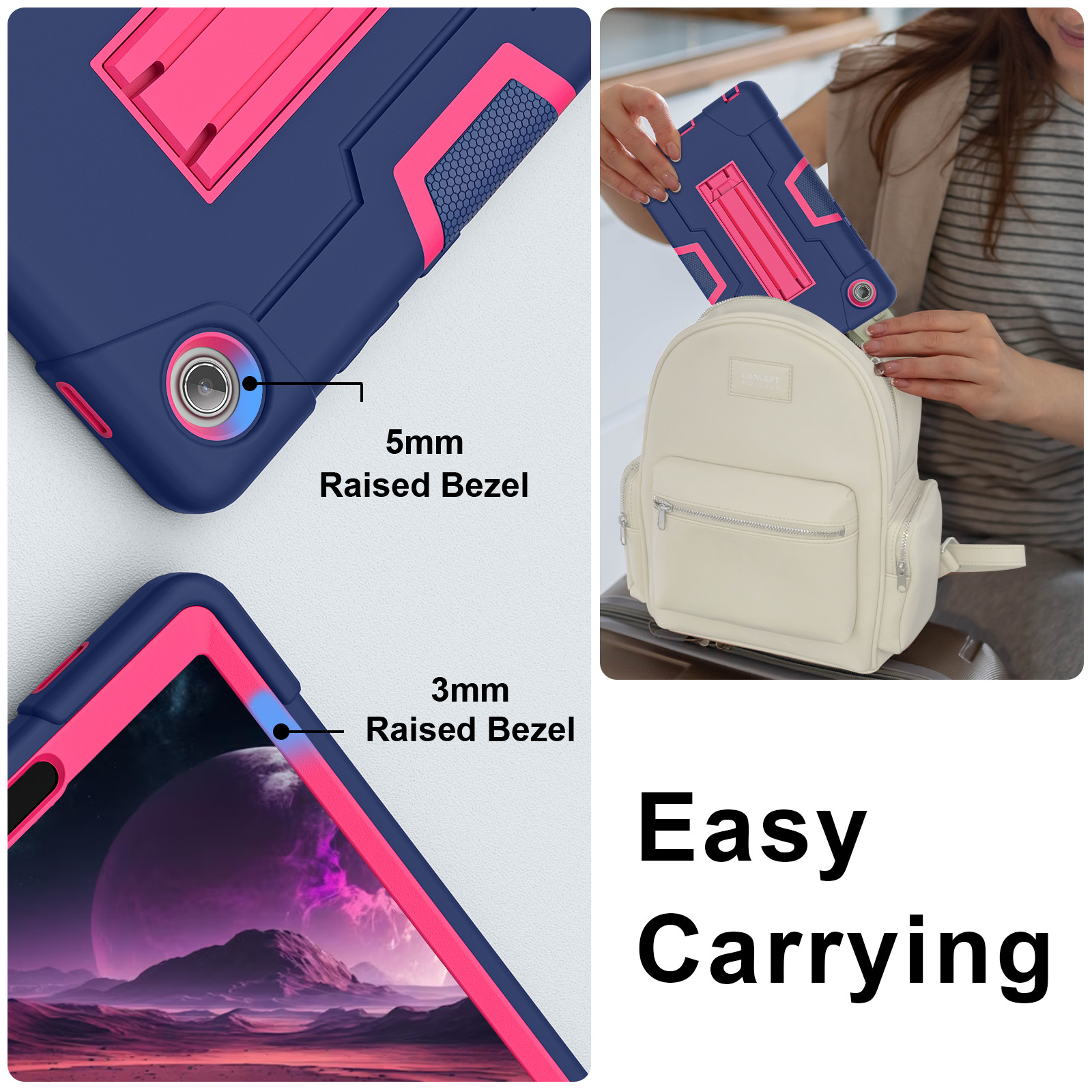 For Lenovo Tab K9/Tab One 8.7 2025 Heavy Duty Stand Case Shockproof Tablet Cover