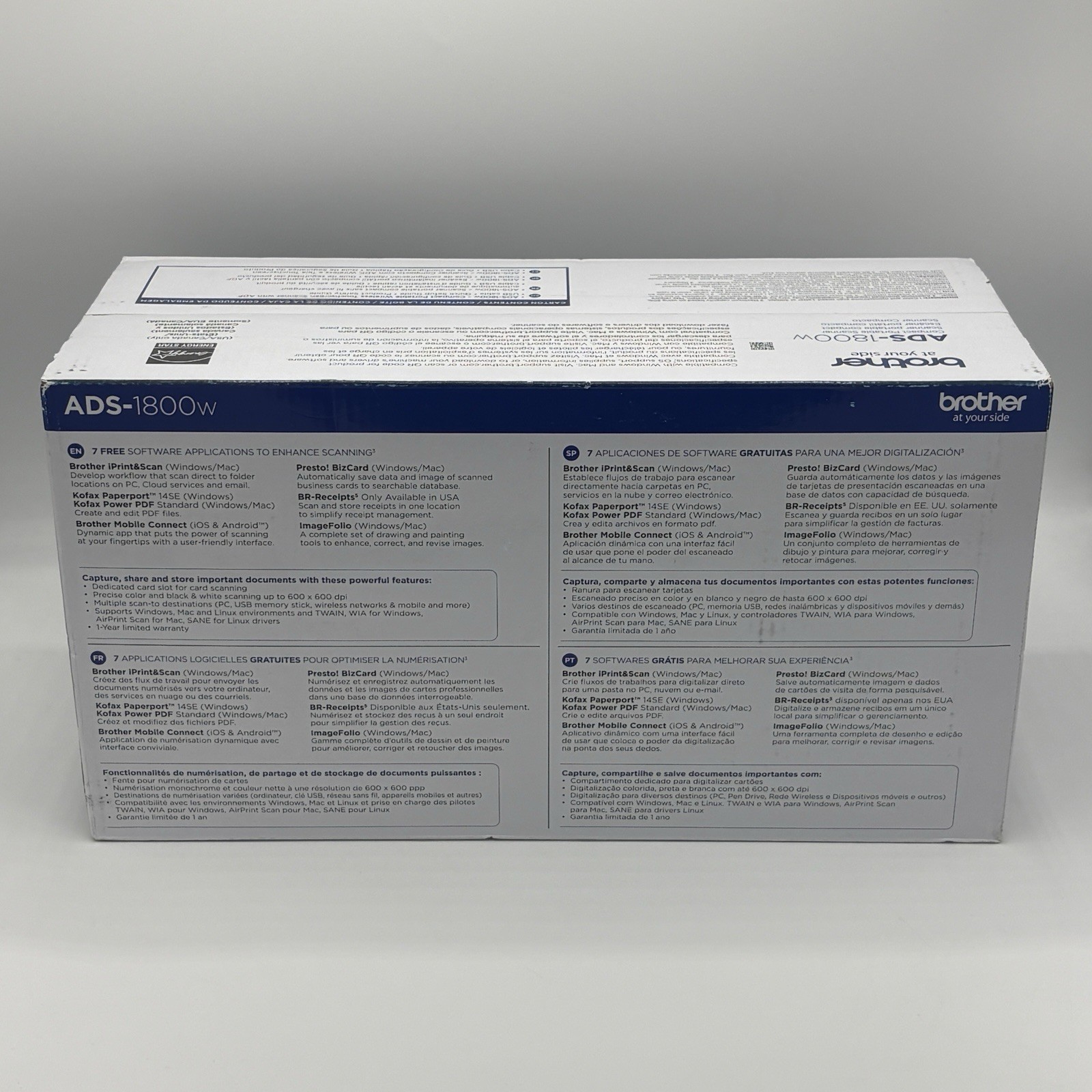 Brother Wireless Compact Desktop Scanner with Color Touchscreen Model# ADS-1800W