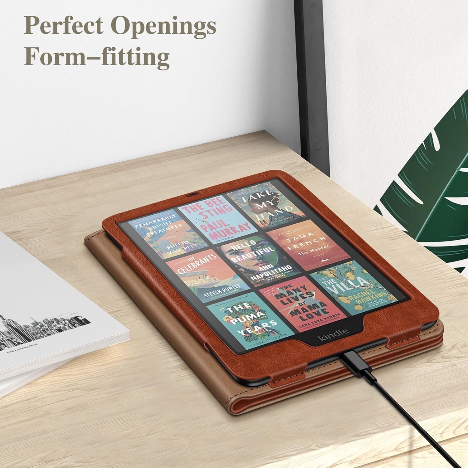 Case for 7″ Kindle Paperwhite (12th Gen 2024) Foldable Stand Cover w/ Hand Strap