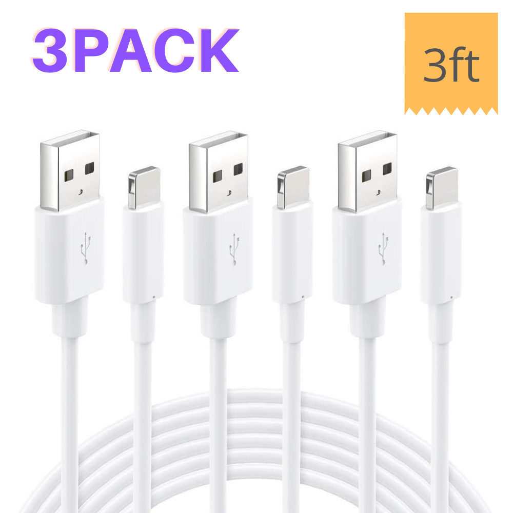 For Apple iPhone 8 XR 11 12 13 14 Pro Max 3/6 FT USB Lead Charger Cable Cord LOT