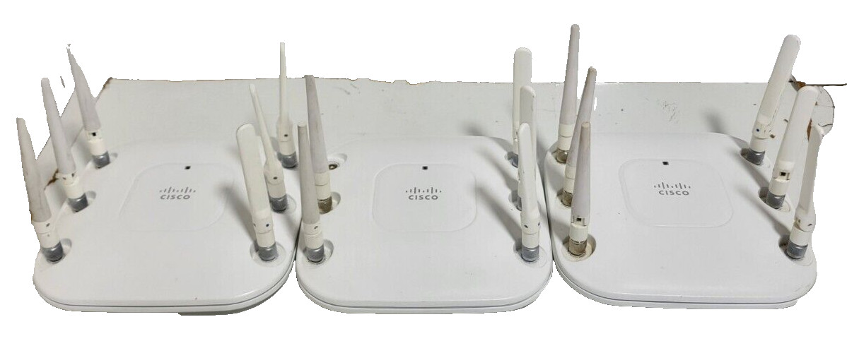 LOT OF 3) Cisco AIR-LAP126N-A-K9 1260 Series Access Points AP1262 Dual Band USED