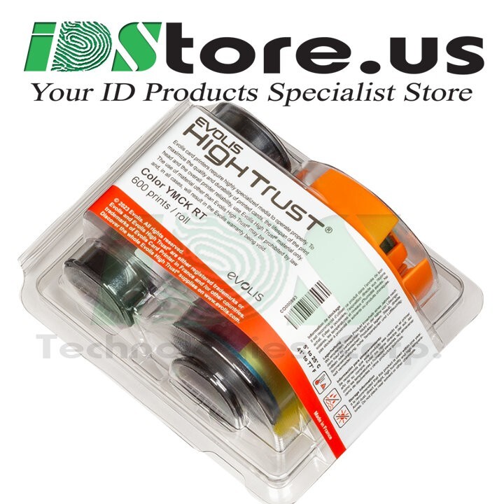 Evolis RT4F101A100 YMCK Color Retransfer Ribbon for Evolis Agilia – 600 prints