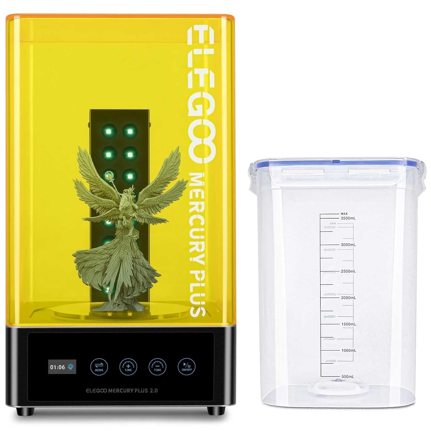 Wash & Cure Station V2 for Mars Photon Mono LCD SLA DLP 3D Printer Models 5.16″