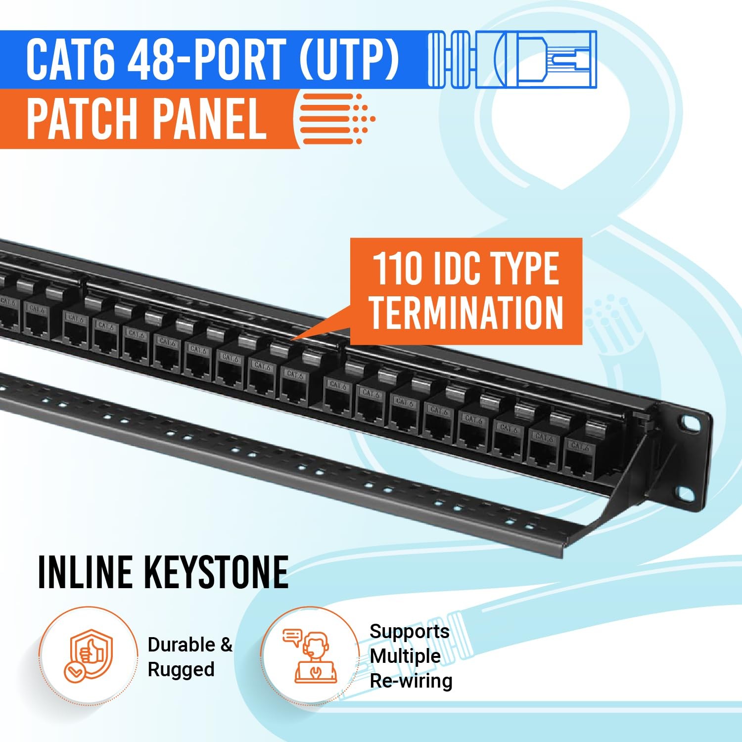 | CAT6 Patch Panel | Inline | 24 Port