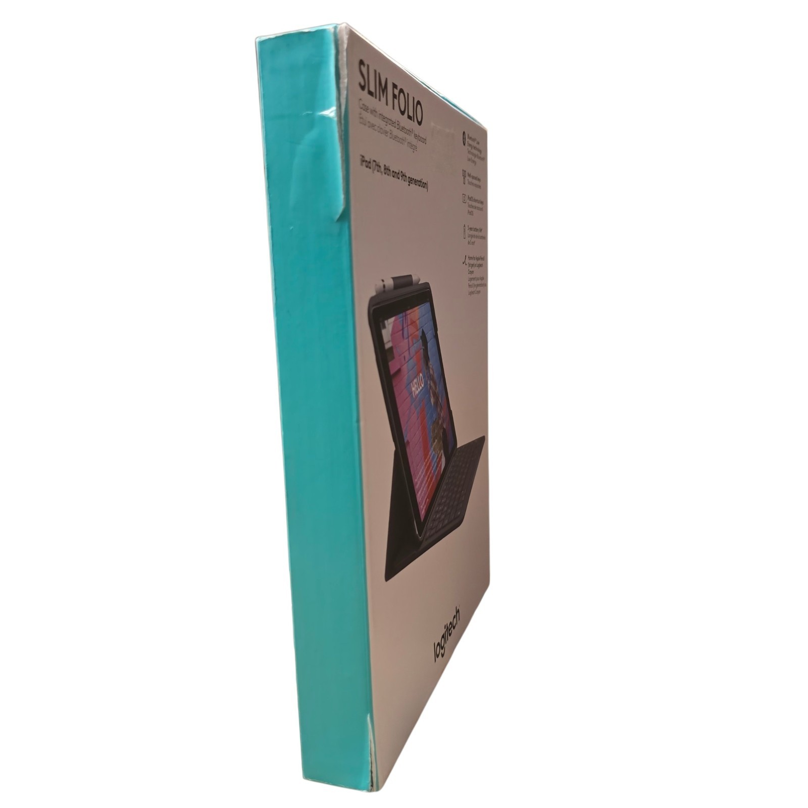 Logitech iPad 7/8/9 Gen Keyboard Case Slim Folio Wireless 920-009473 – Graphite