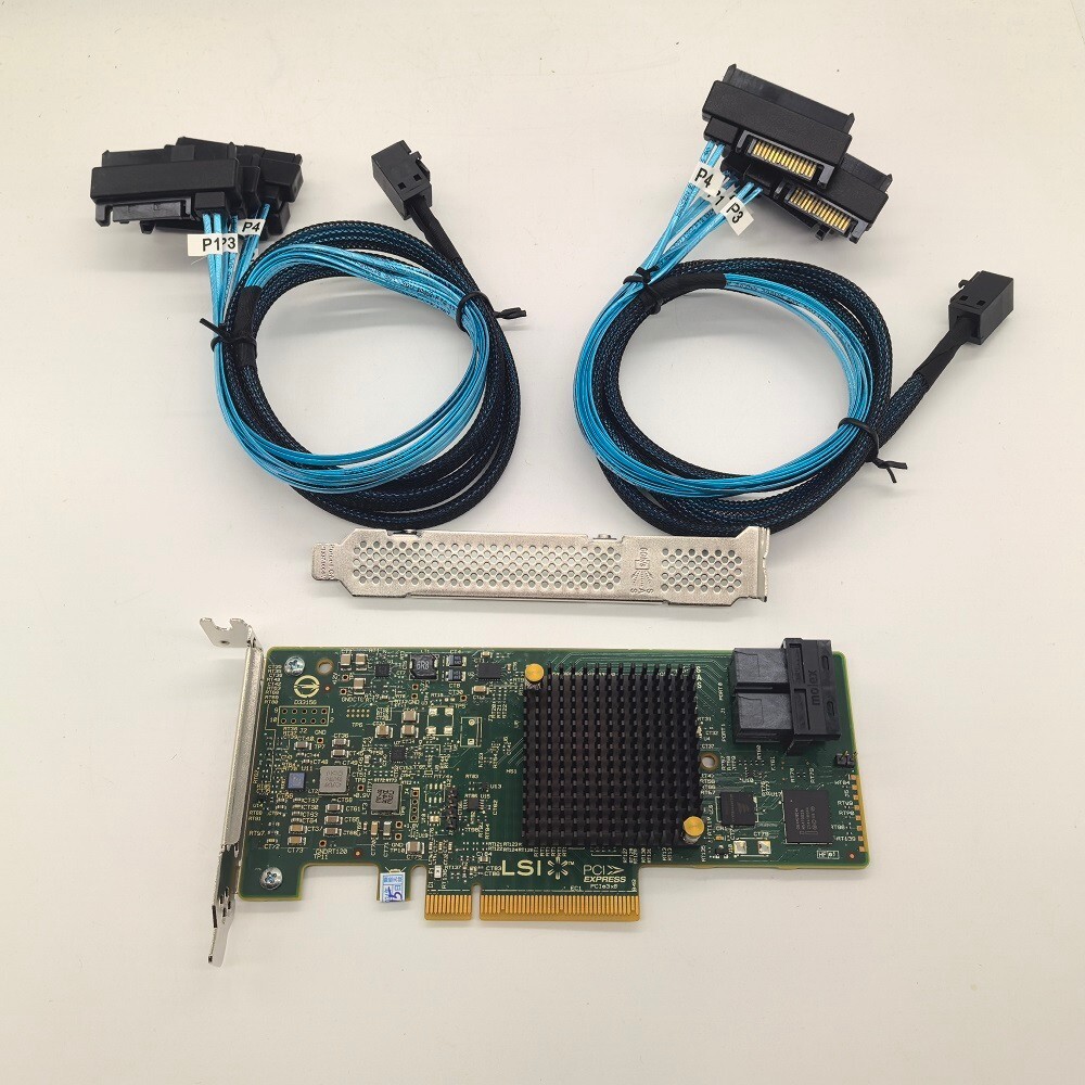 OEM LSI 9300-8I PCI-Express 3.0 8-Port SAS3 12Gb/s HBA + 2X 8643 to SAS cable