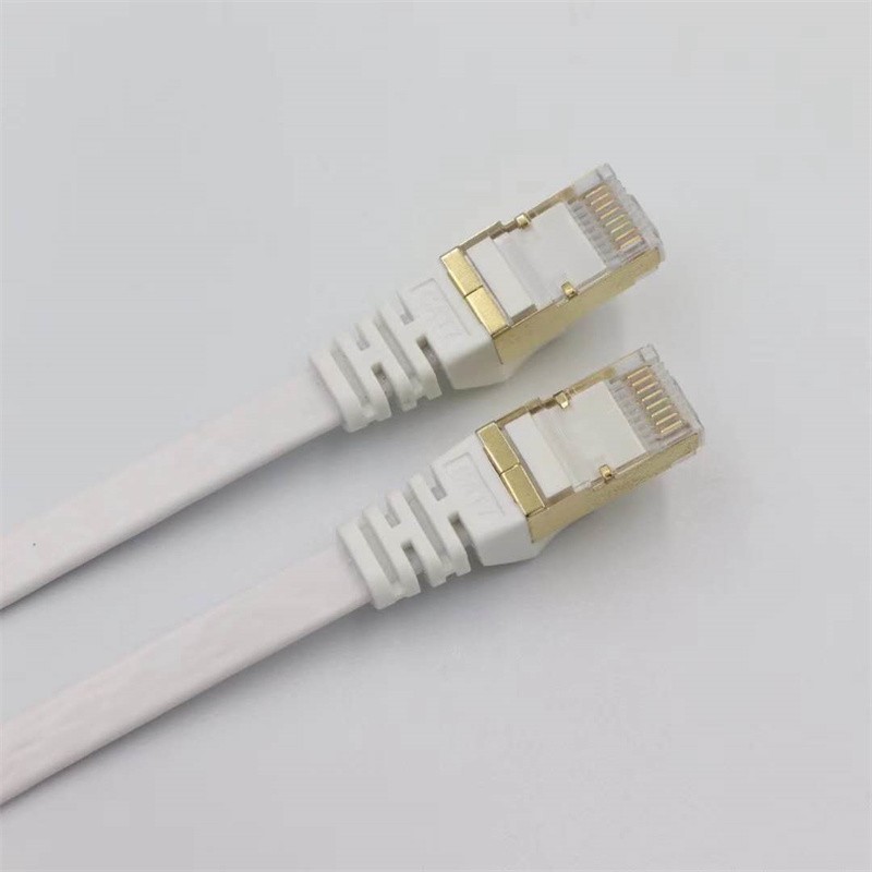 RJ45 Cat7 Ethernet Network LAN Cable Gold Plated Ultra-thin Flat Patch Lead Lot
