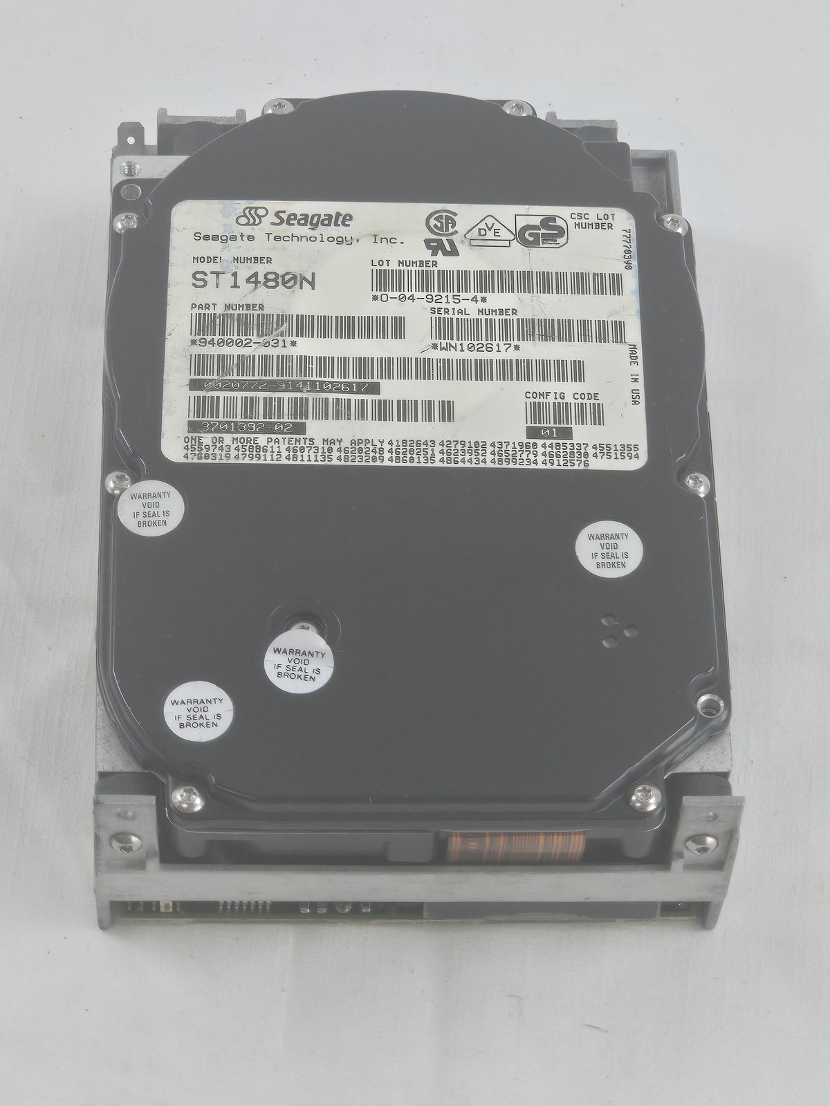 Seagate ST1480N SCSI Hard Drive HDD – Vintage Computer Component