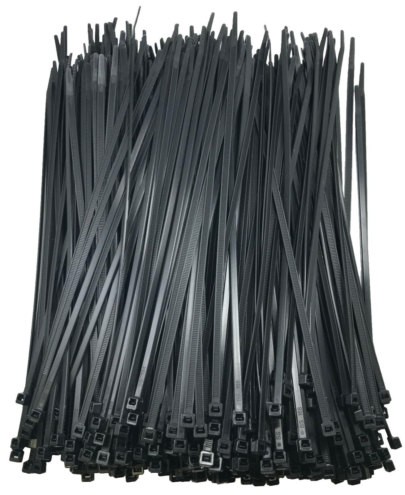 (500) Black 11″ Inch Nylon Cable Wire Wrap Zip Ties 50 LBS UV Resistant – USA