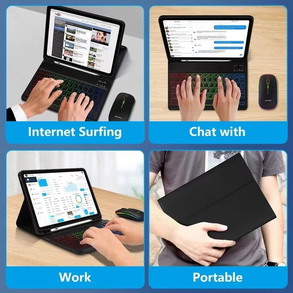 Ultra-Slim Lightweight Bluetooth Keyboard and Mouse Portable Mini Wireless