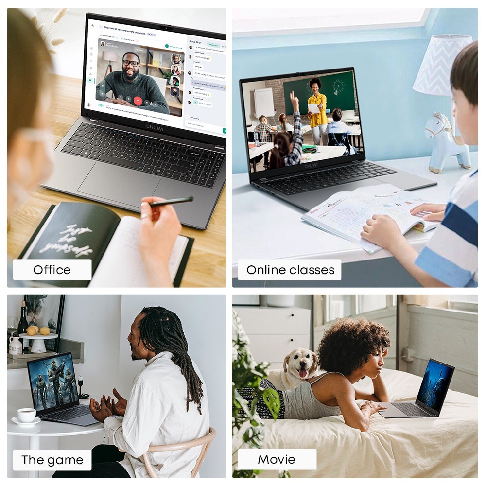 CHUWI GemiBook Plus 15.6″ Windows 11 Laptop, Intel N100, 8/16GB RAM, 256/512 SSD