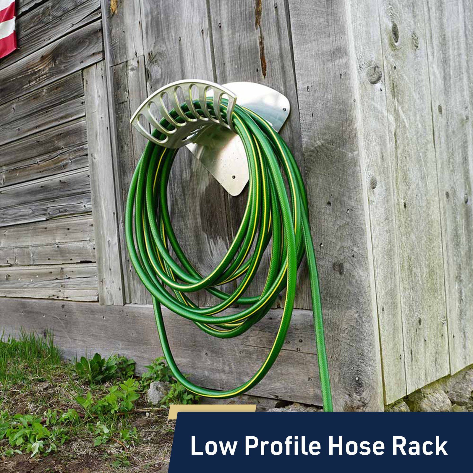 13″ Cast Aluminum Hose Rack Holds 100FT of 1/2” and 50FT of 5/8” Hose