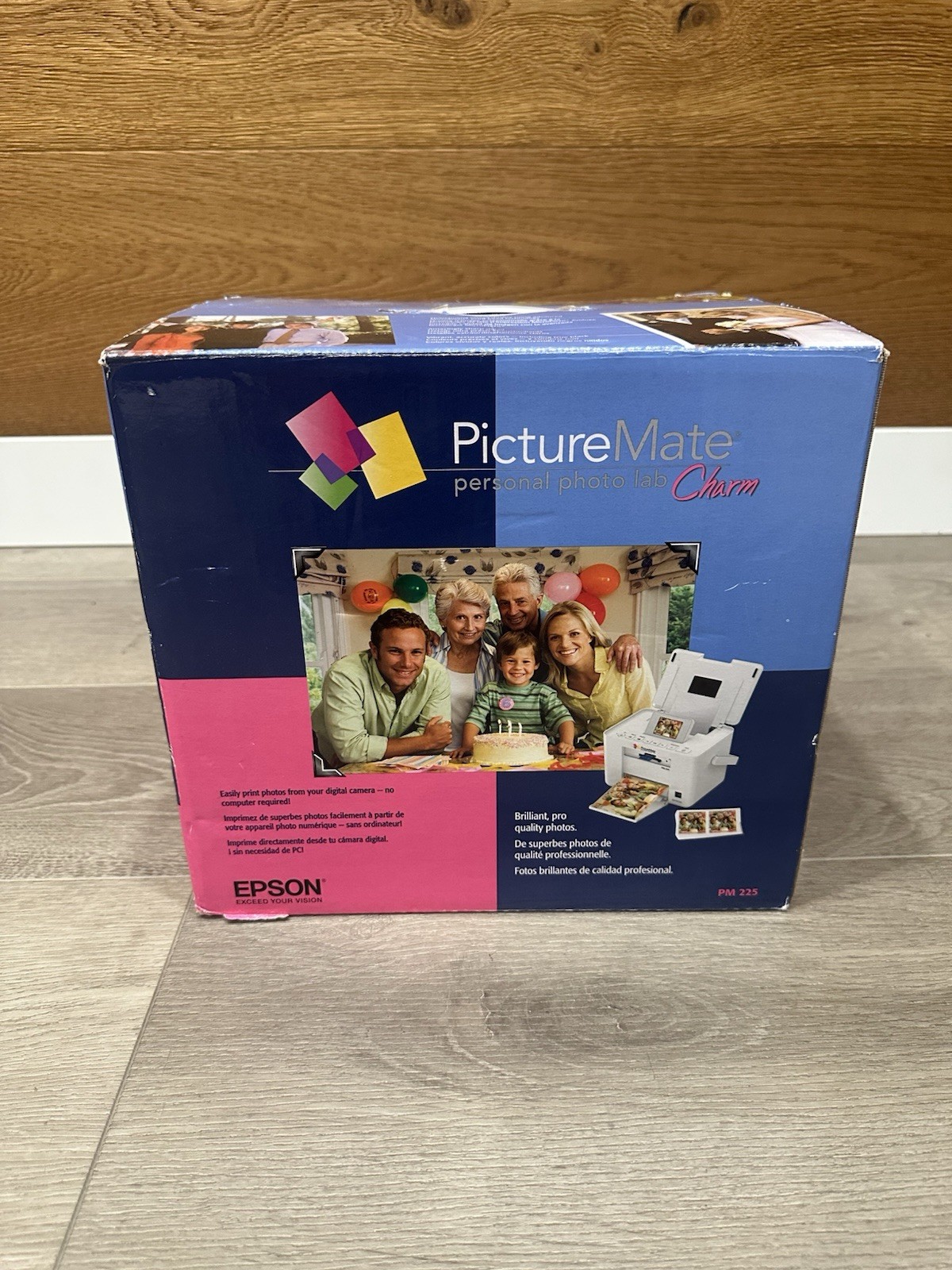 Epson PictureMate Charm PM225 Compact Photo Printer New Open Box Complete