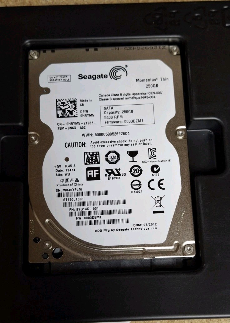 Seagate Momentus Thin 250GB Internal 5400RPM 2.5″ HDD ⭐️ OPEN BOX TESTED ⭐️