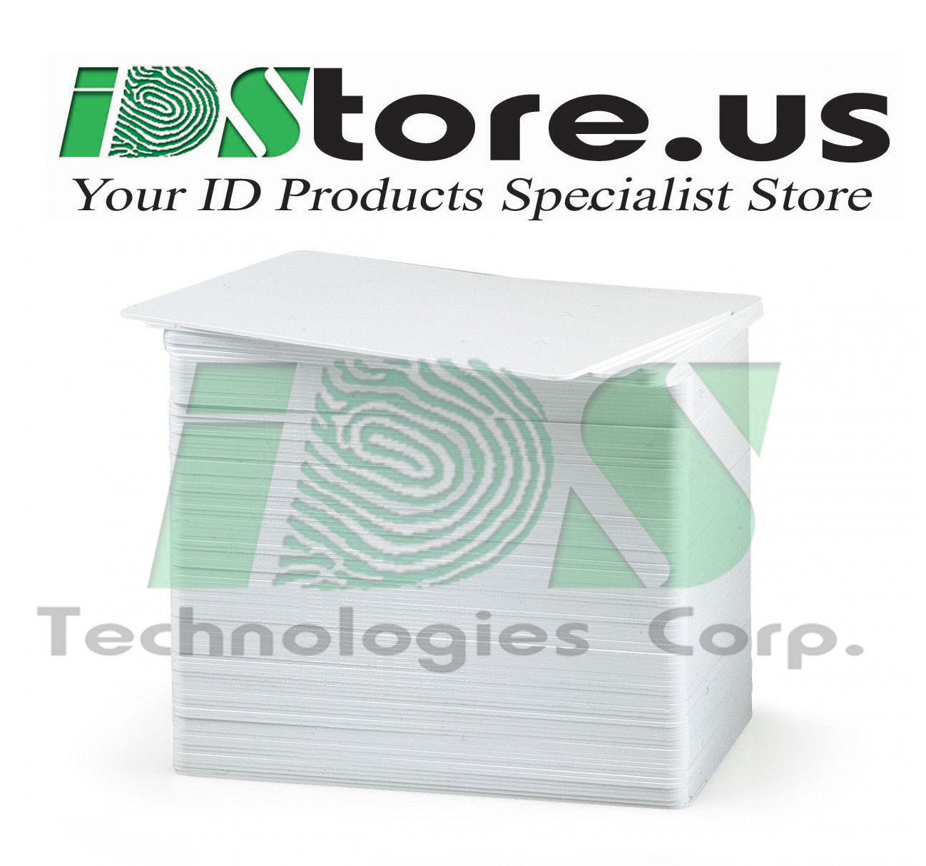 500 Blank White PVC Cards, CR80, 10 Mil, Adhesive back with Mylar release liner