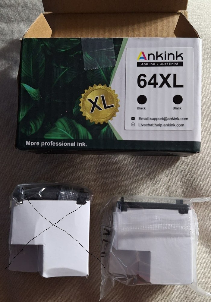 Ankink 64XL 1-Pack Black Ink Cartridges (box said 2 pack, but only 1 please read