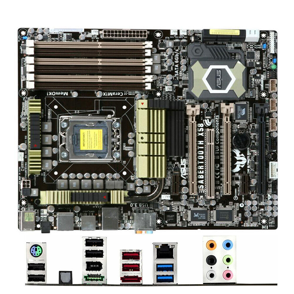 ASUS Saber Tooth X58 LGA 1366 Motherboard Intel X58 ATX DDR3 24GB On-Board Audio