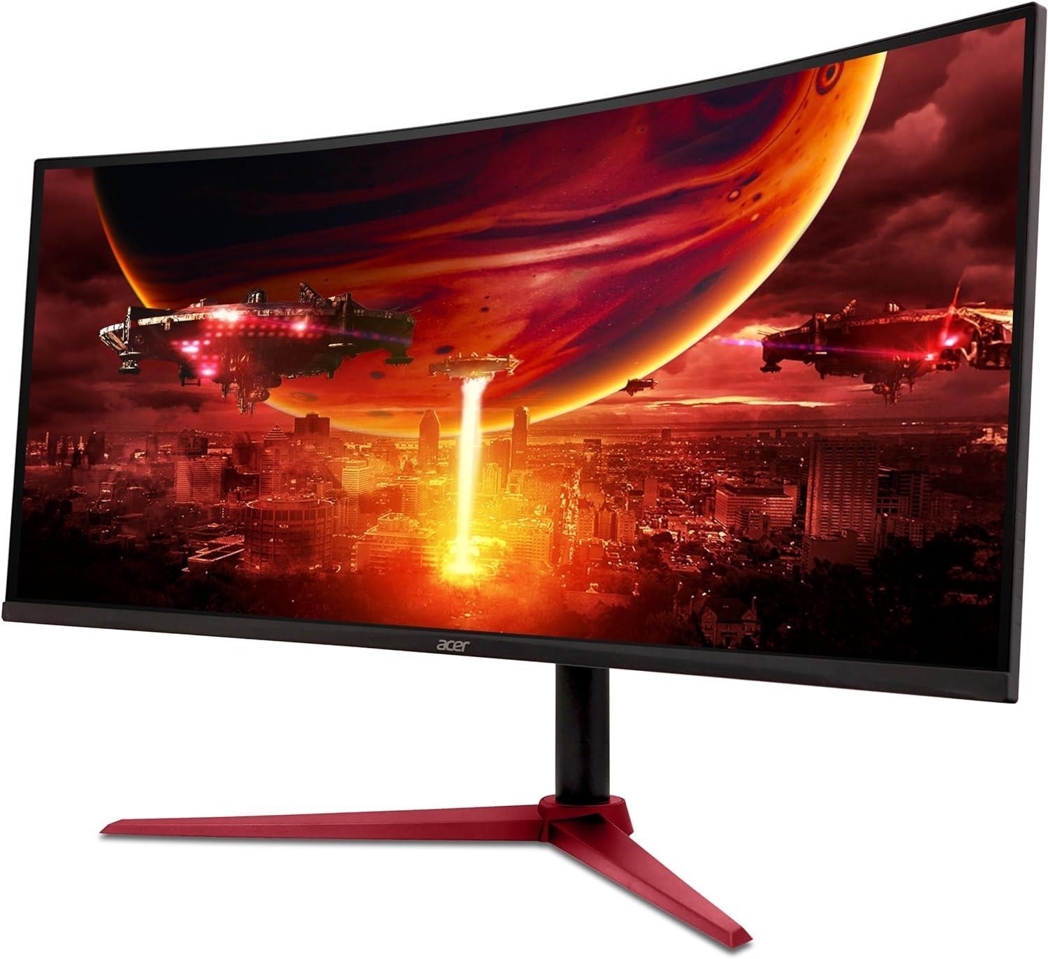 Acer Nitro V 34″ Gaming Monitor LED Display 180Hz 3440×1440 Excellent Condition