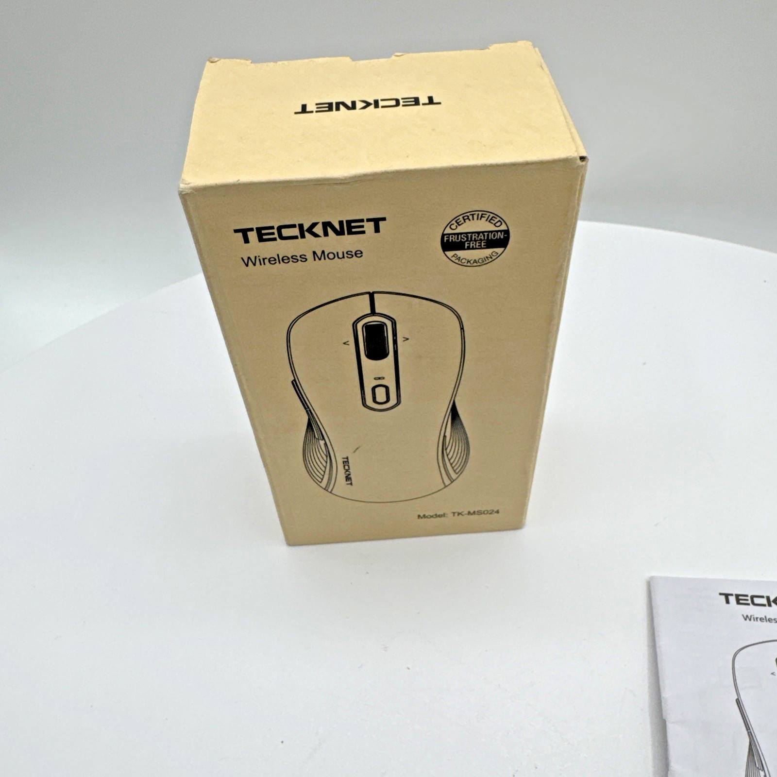 TECKNET Tri-Mode Bluetooth Wireless Mouse 4800 DPI Silent 6-Button 2.4GHz Gray