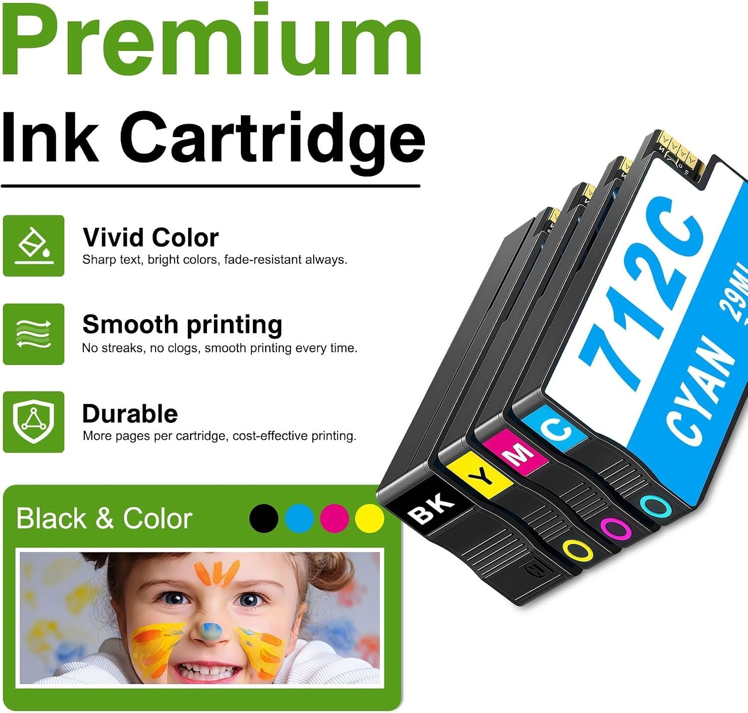 4X 712XL Ink Cartridges for HP for DesignJet T210 T230 T250 T630 T630 T650 T650