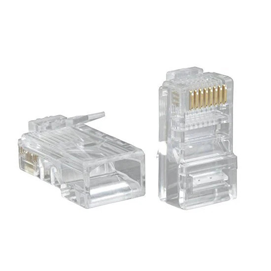 RJ45 Crimper Tool Kit with 100 RJ45 Connectors 8P8C Ethernet Cable Crimp Tool
