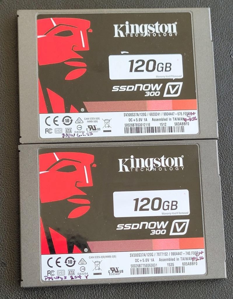 Lot of 2, 120GB 2.5″ SSD SATA III Drives with UEFI Windows 11 Pro Installed