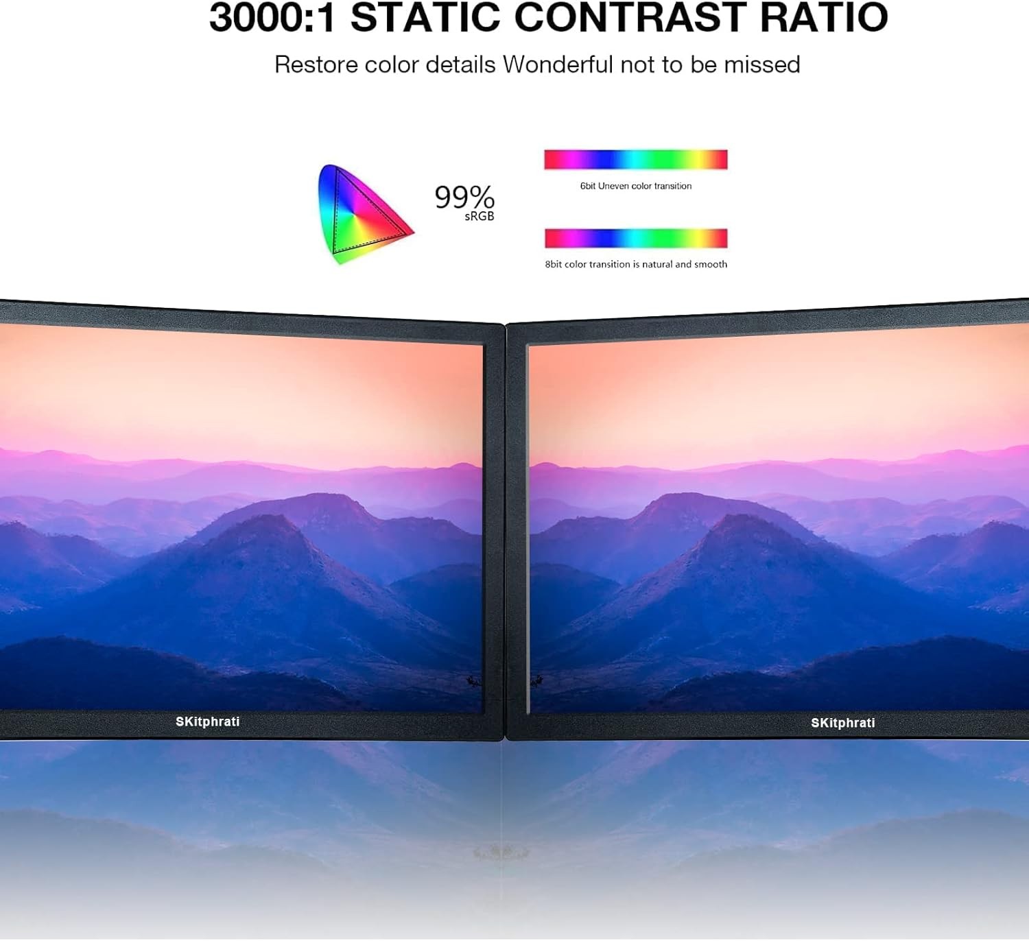 15.6 Inch Small PC Monitor FHD VA 1080P Desktop Display 1920×1080 HDMI VGA Ports