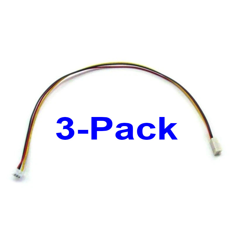 Panaflo Fan 3-Pin Snap on Wire 12-Inch Cable (3-Pack)