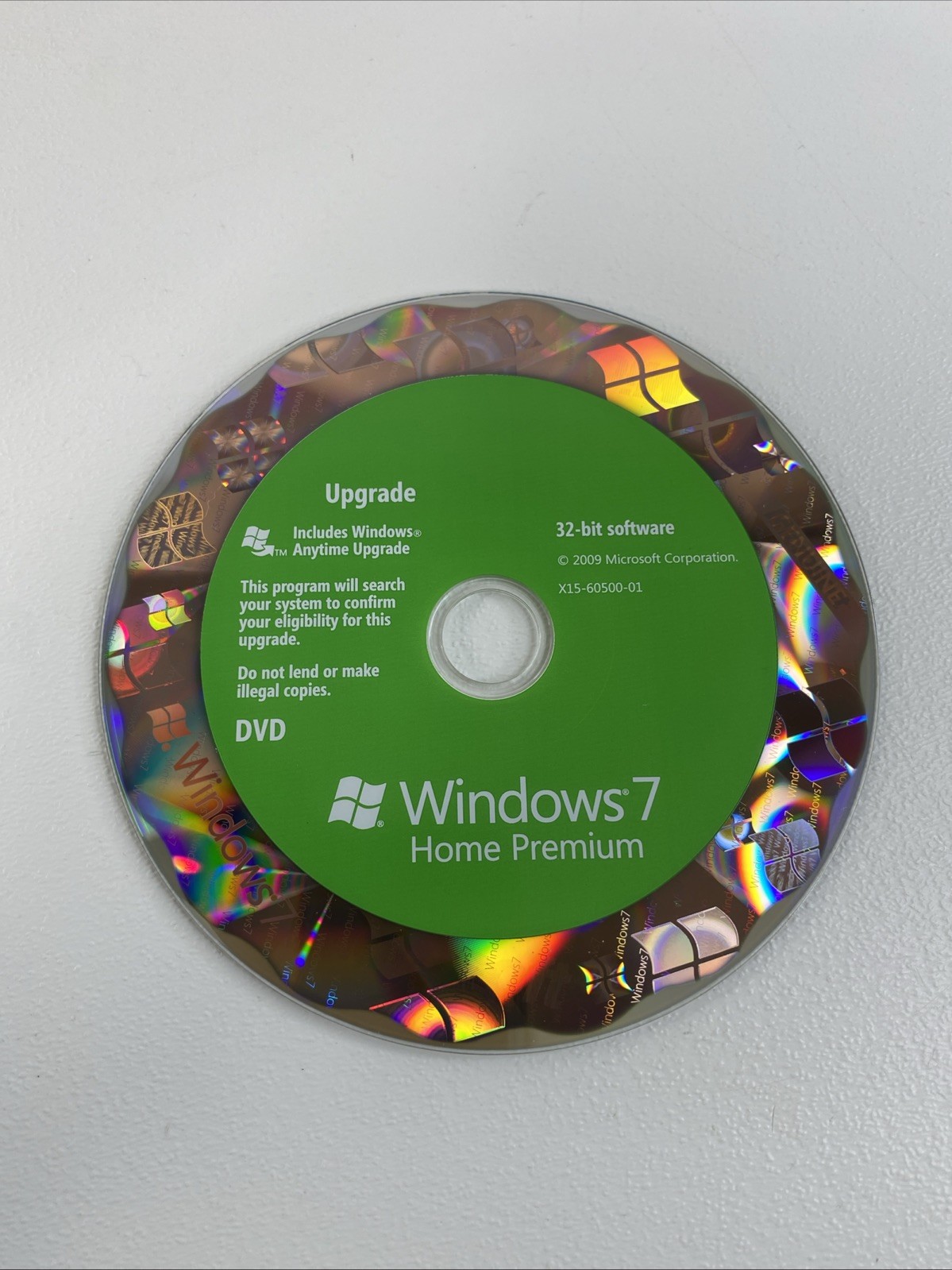 Microsoft Windows 7 Home Premium Upgrade 32 Bit and 64 Bit DVDs