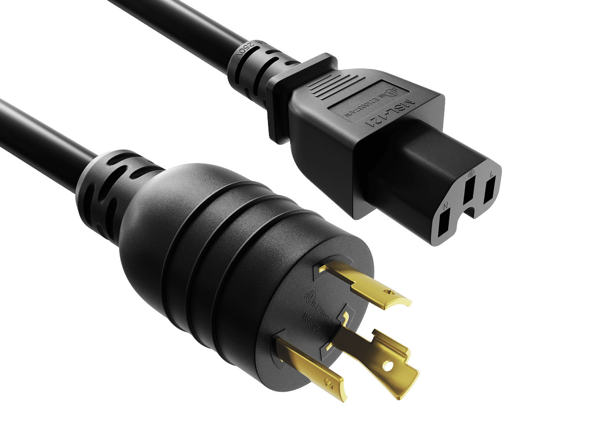 8ft NEMA L6-20P to C15 Heavy-Duty Locking Power Cord 14 AWG 15A/250V SJT High…