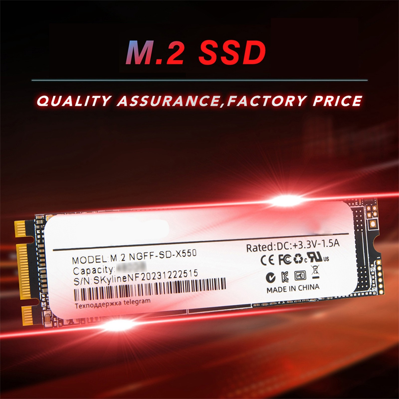 3D TLC Flash SSD M.2 Interface (NGFF/NVMe) Up to 520/1050MB/s – for Windows