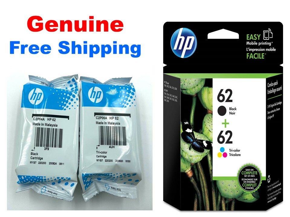 Genuine HP 62 Ink Cartridge Combo for HP 5742 5745 5640 7640 Printer-NEW