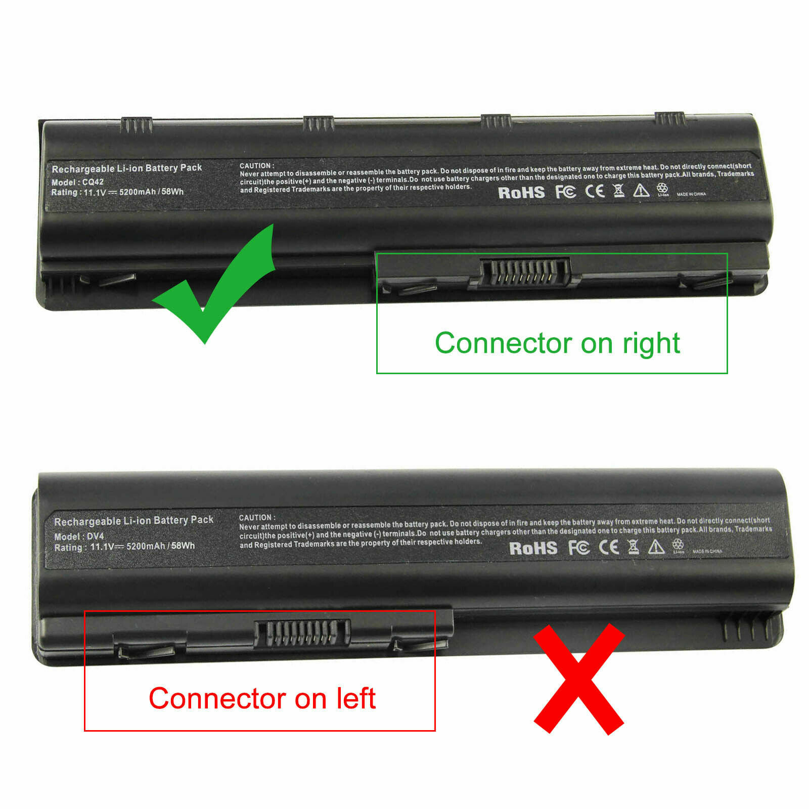6 Cell For HP 2000-425NR Laptop Battery MU06 MU09 593553-001 5200mAh Notebook PC